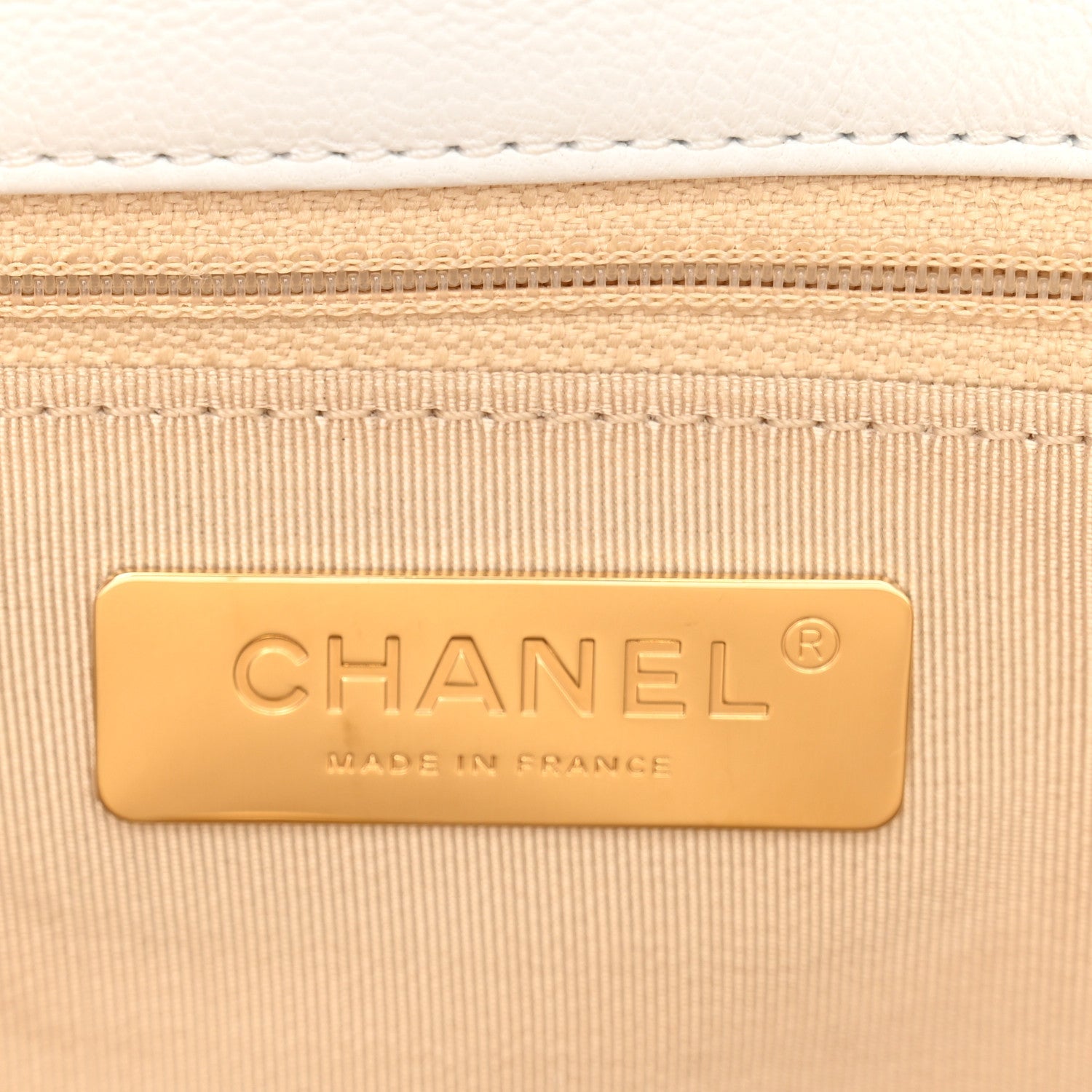 Lambskin Quilted Large Chanel 19 Flap White