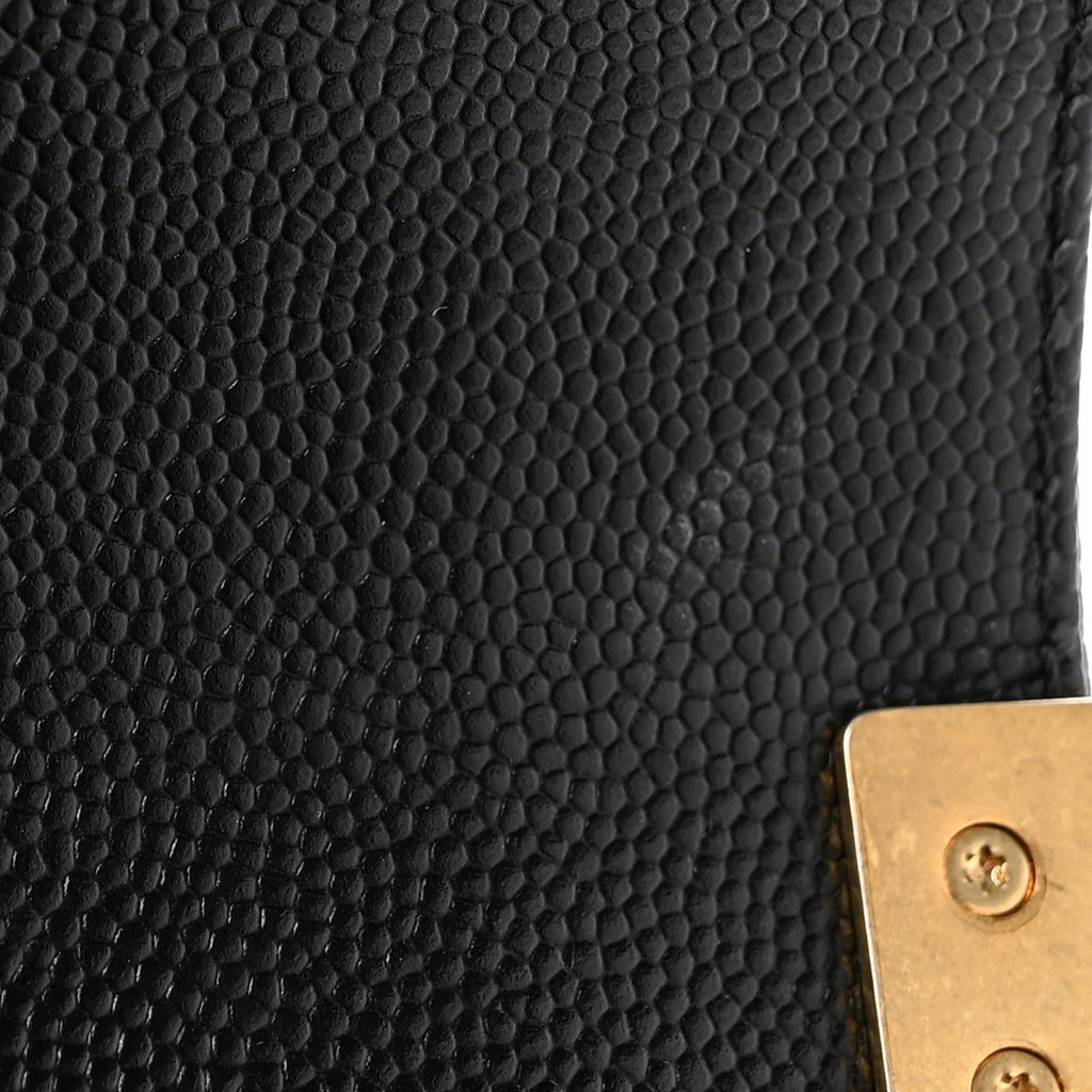 Caviar Quilted Small Boy Flap Black