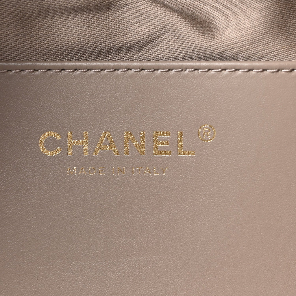 Suede Quilted Medium Chanel 25 Handbag Grey