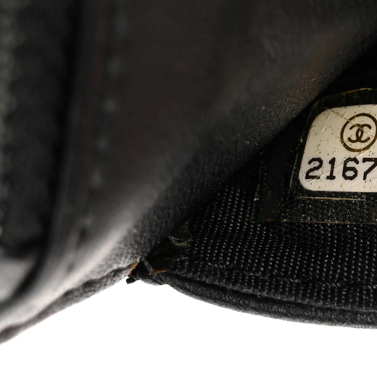 Lambskin Camellia Embossed Wallet On Chain WOC Black Gold