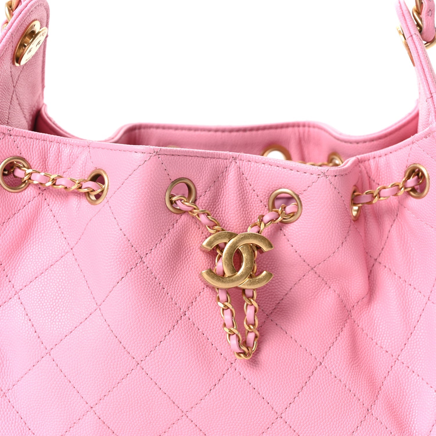Caviar Quilted Mini Chanel 25 Handbag Pink