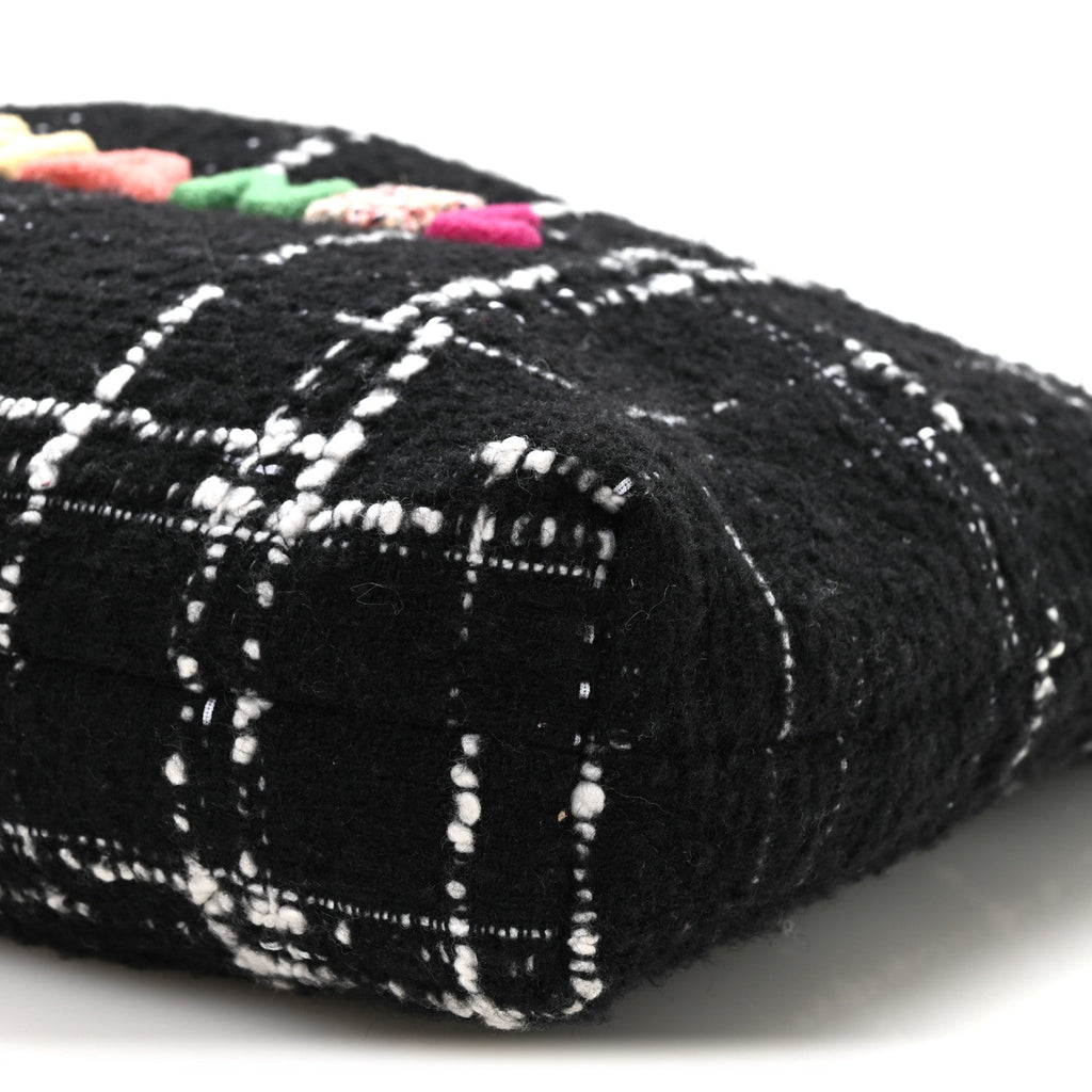 Wool Tweed Quilted Small Chanel 22 Black Multicolor