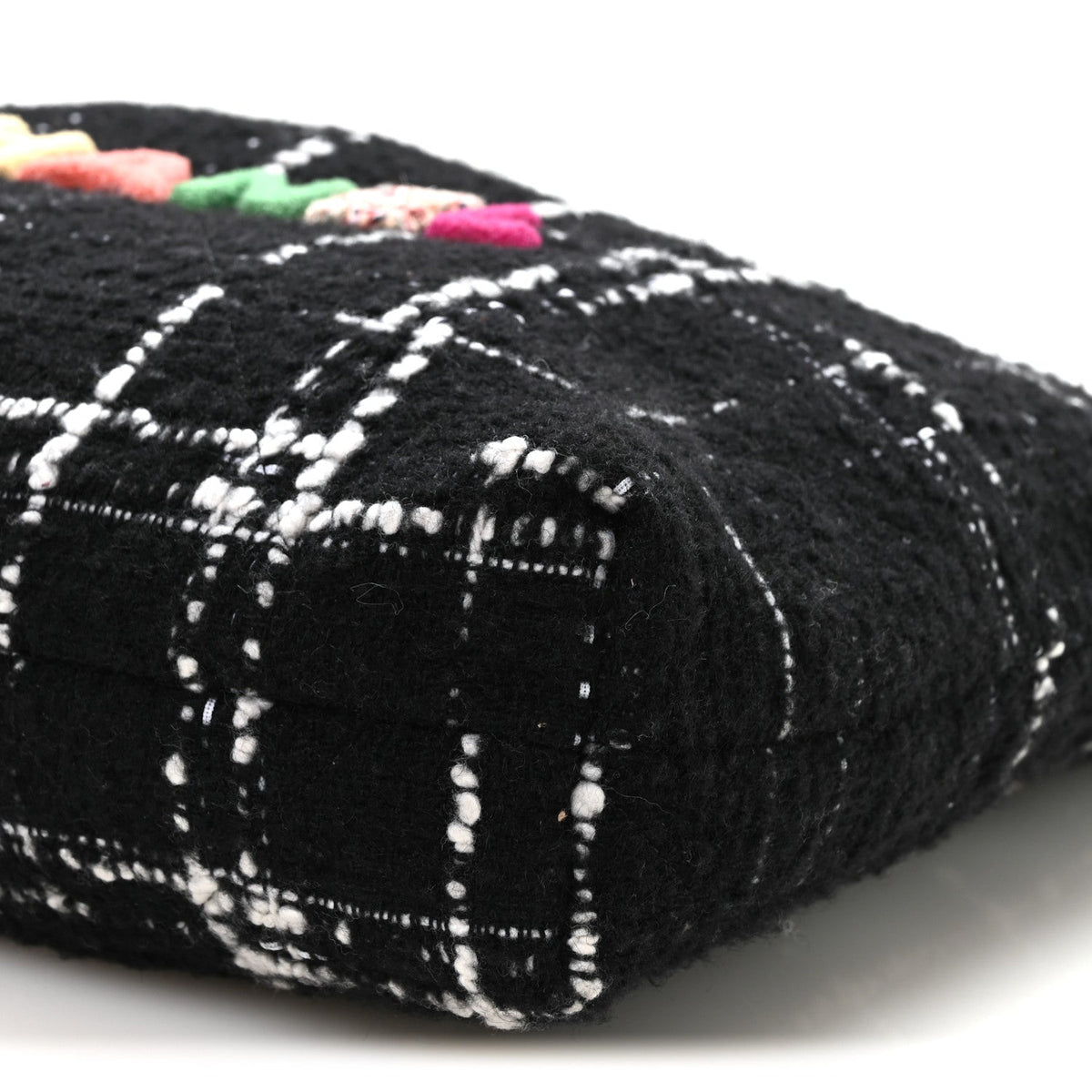 Wool Tweed Quilted Small Chanel 22 Black Multicolor