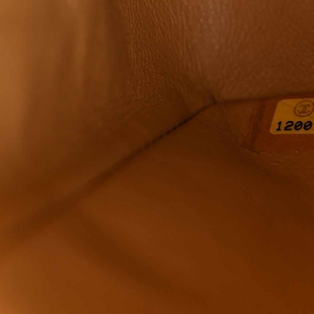 Lambskin Quilted Medium Double Flap Beige