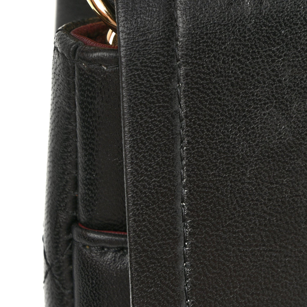 Lambskin Quilted Jumbo Double Flap Black