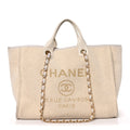 Canvas Large Deauville Tote White