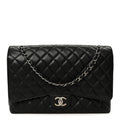 Caviar Quilted Maxi Double Flap Black