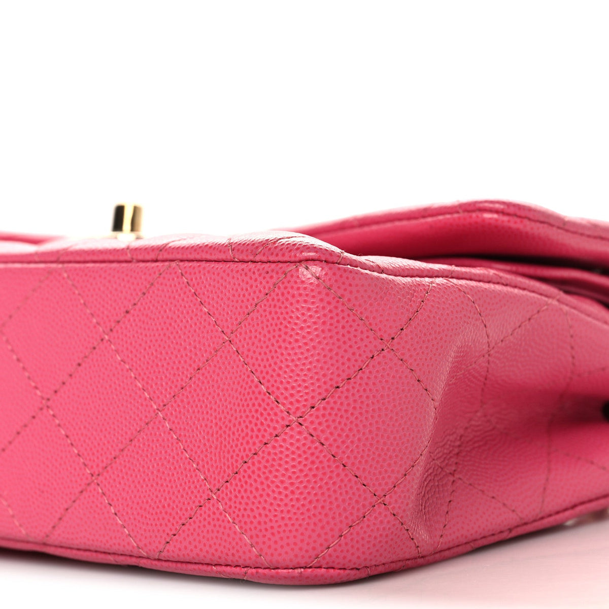 Caviar Quilted Small Double Flap Pink
