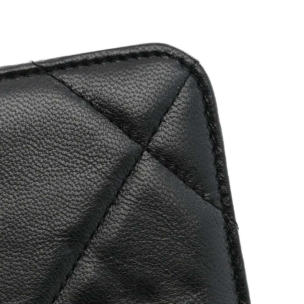 Lambskin Quilted Chanel 19 Wallet On Chain WOC Black