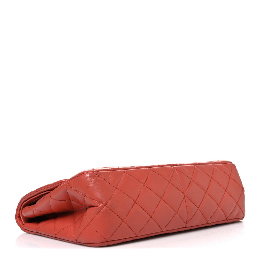 Aged Calfskin Quilted 2.55 Reissue 227 Flap Orange