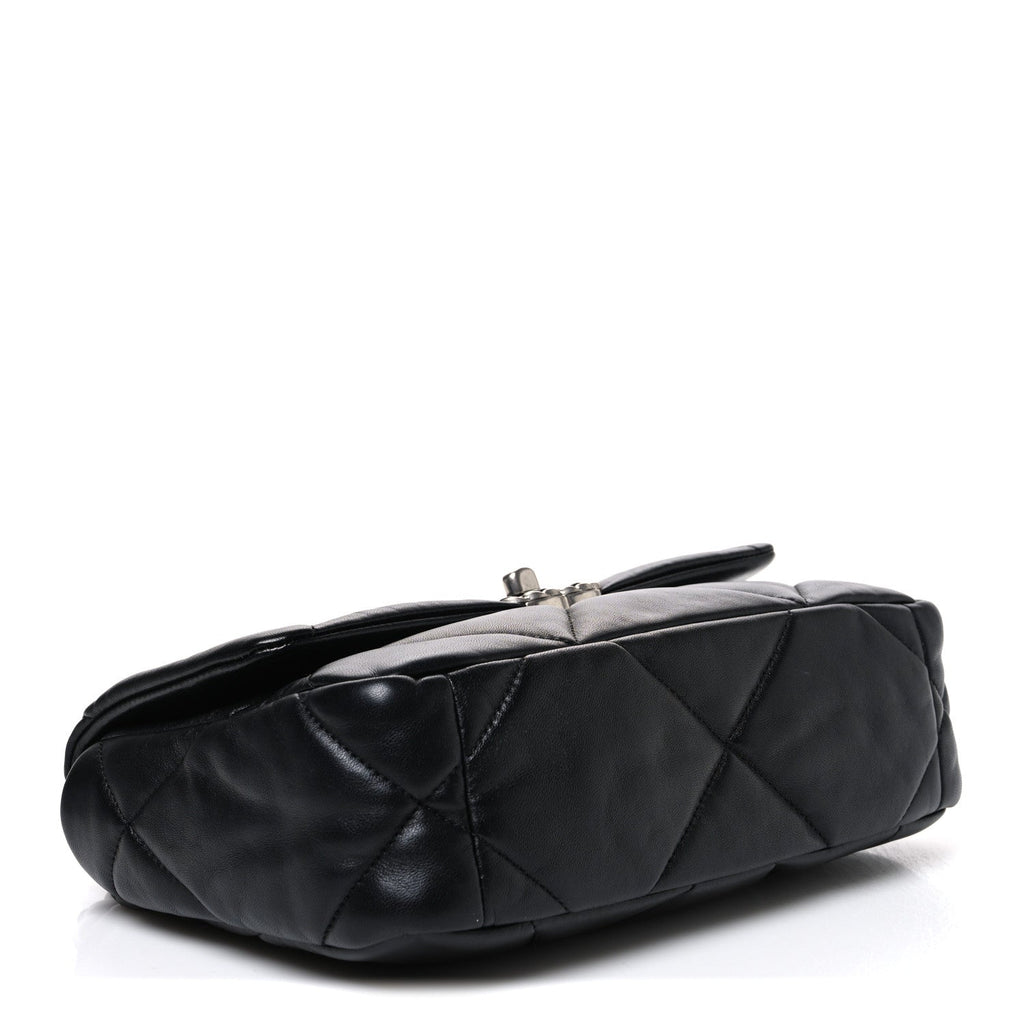 Lambskin Quilted Medium Chanel 19 Flap Black