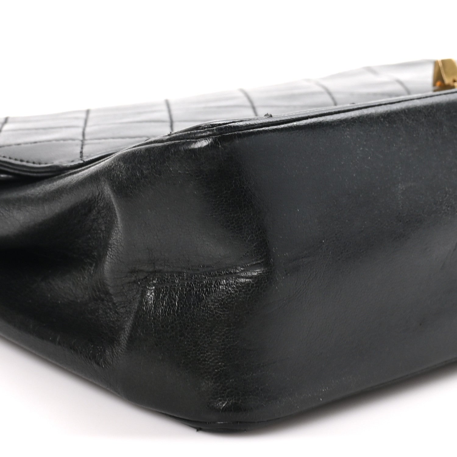 Lambskin Quilted Medium Double Flap Bijoux Chain Black