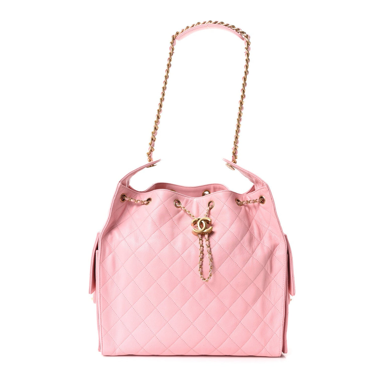 Caviar Quilted Medium Chanel 25 Handbag Light Pink