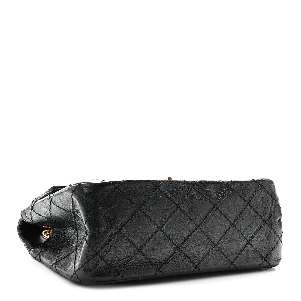 Aged Calfskin Quilted 2.55 Reissue Mini Flap Black