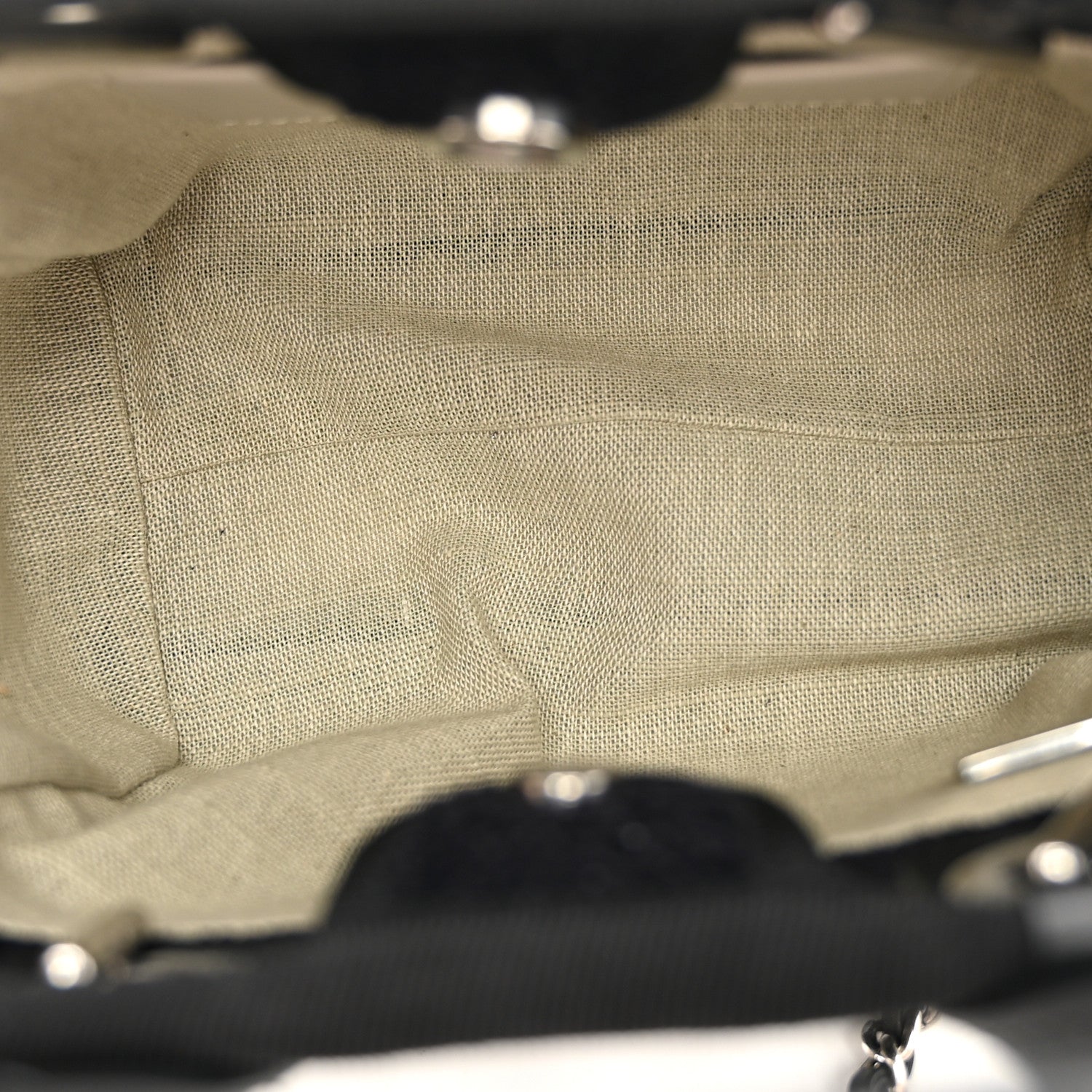 Lurex Canvas Mini Deauville Tote Black