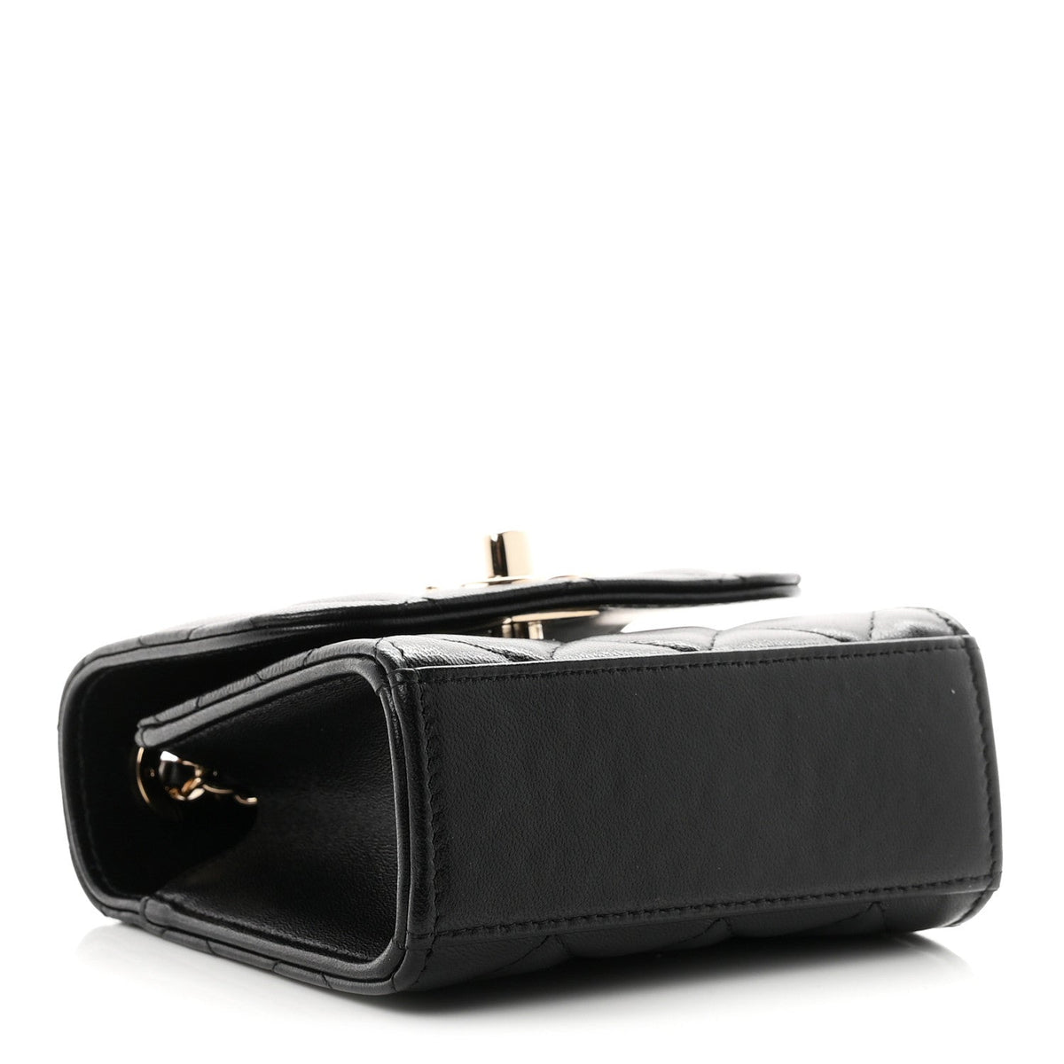 Lambskin Quilted Mini Trendy CC Chain Wallet Black