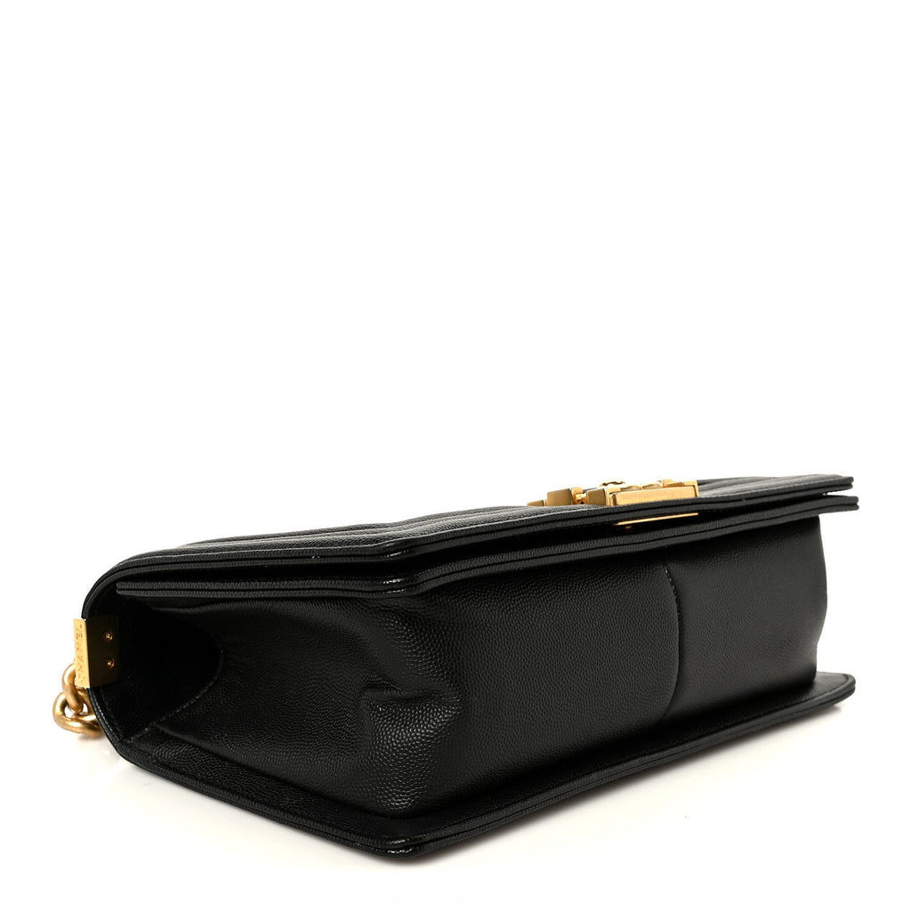 Caviar Quilted Medium Boy Flap Black
