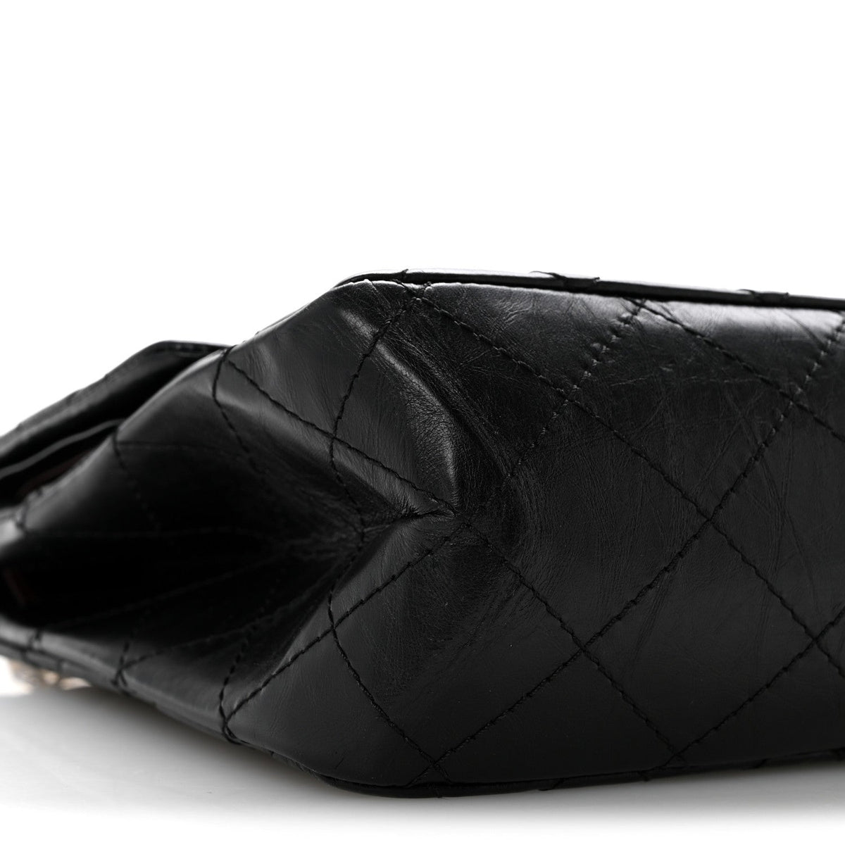 Aged Calfskin Quilted 2.55 Reissue 227 Flap Black