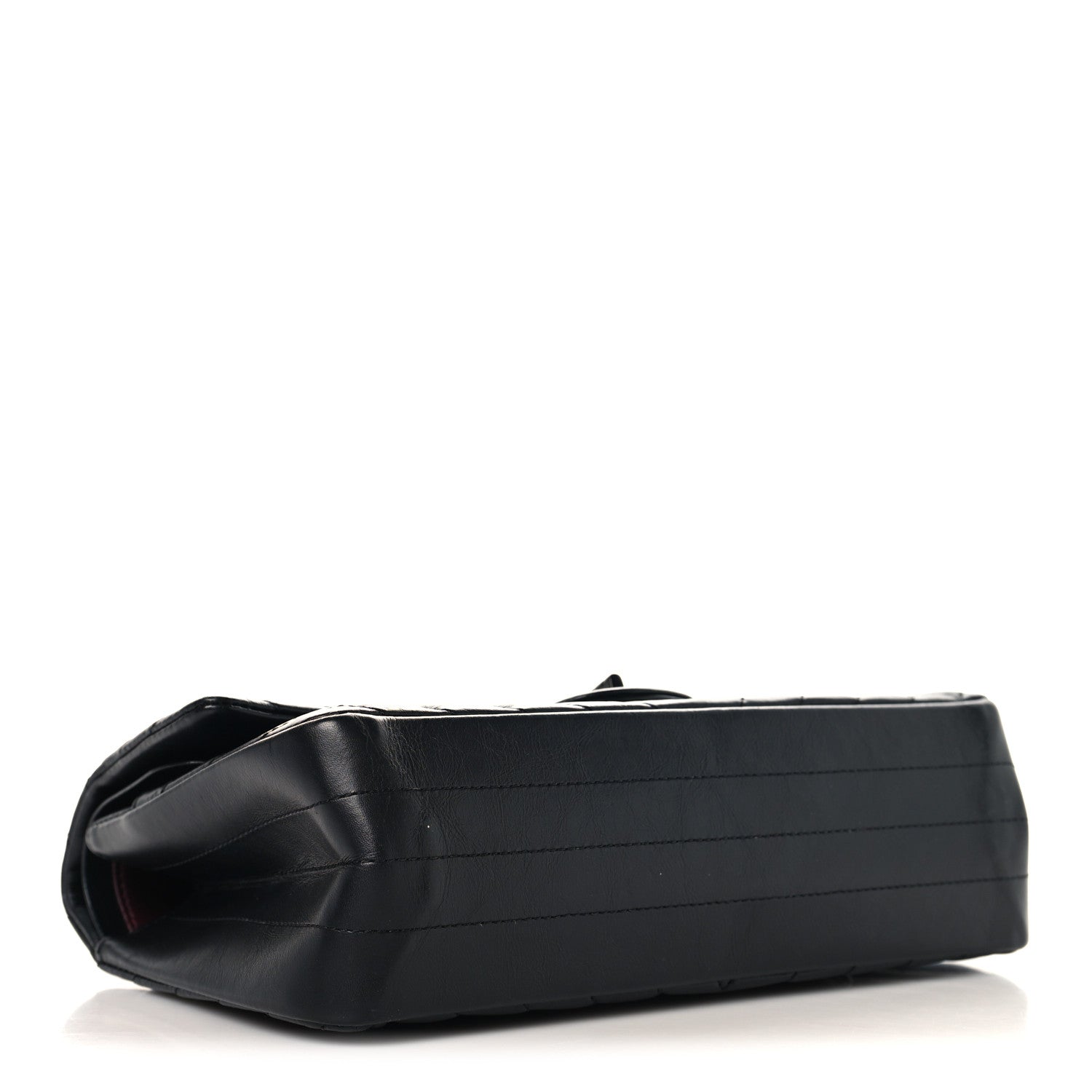 Aged Calfskin Chevron Quilted 2.55 Reissue 225 Flap So Black