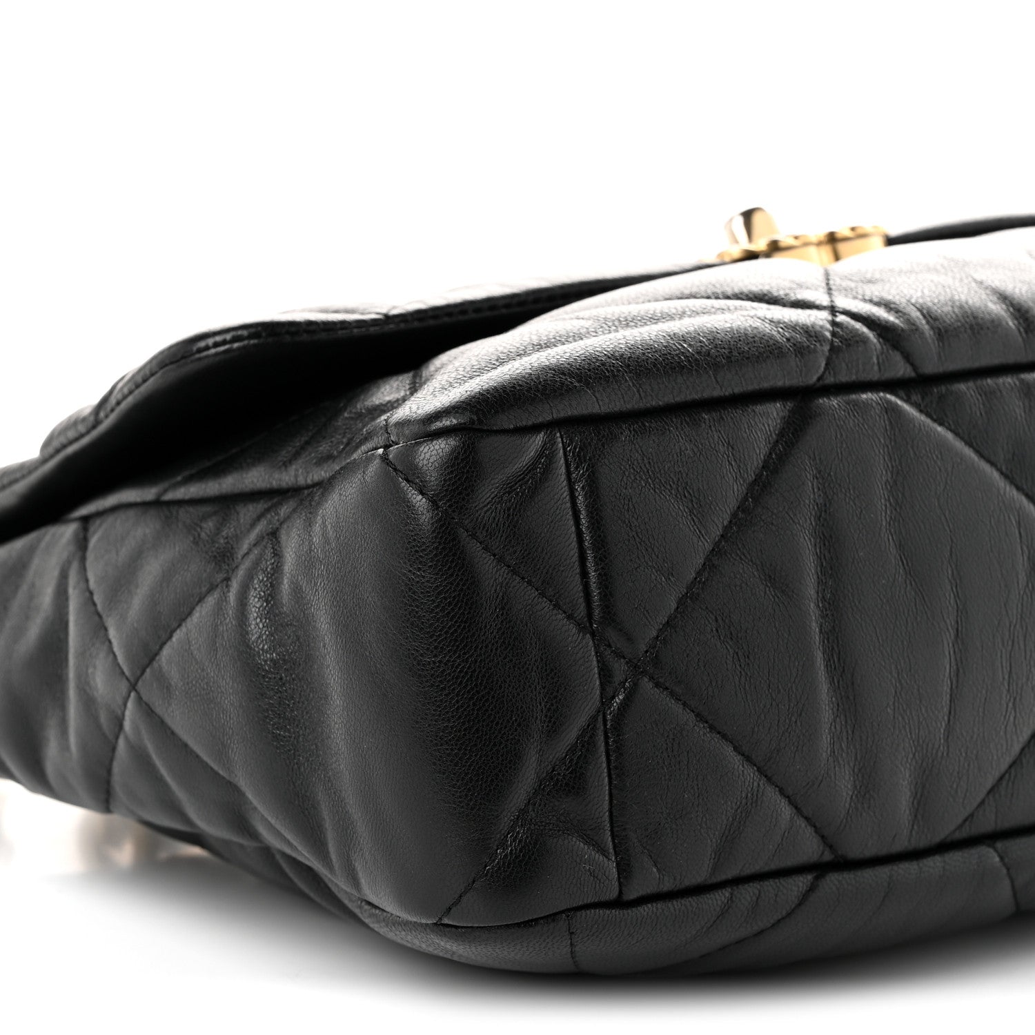 Lambskin Quilted Large Chanel 19 Flap Black