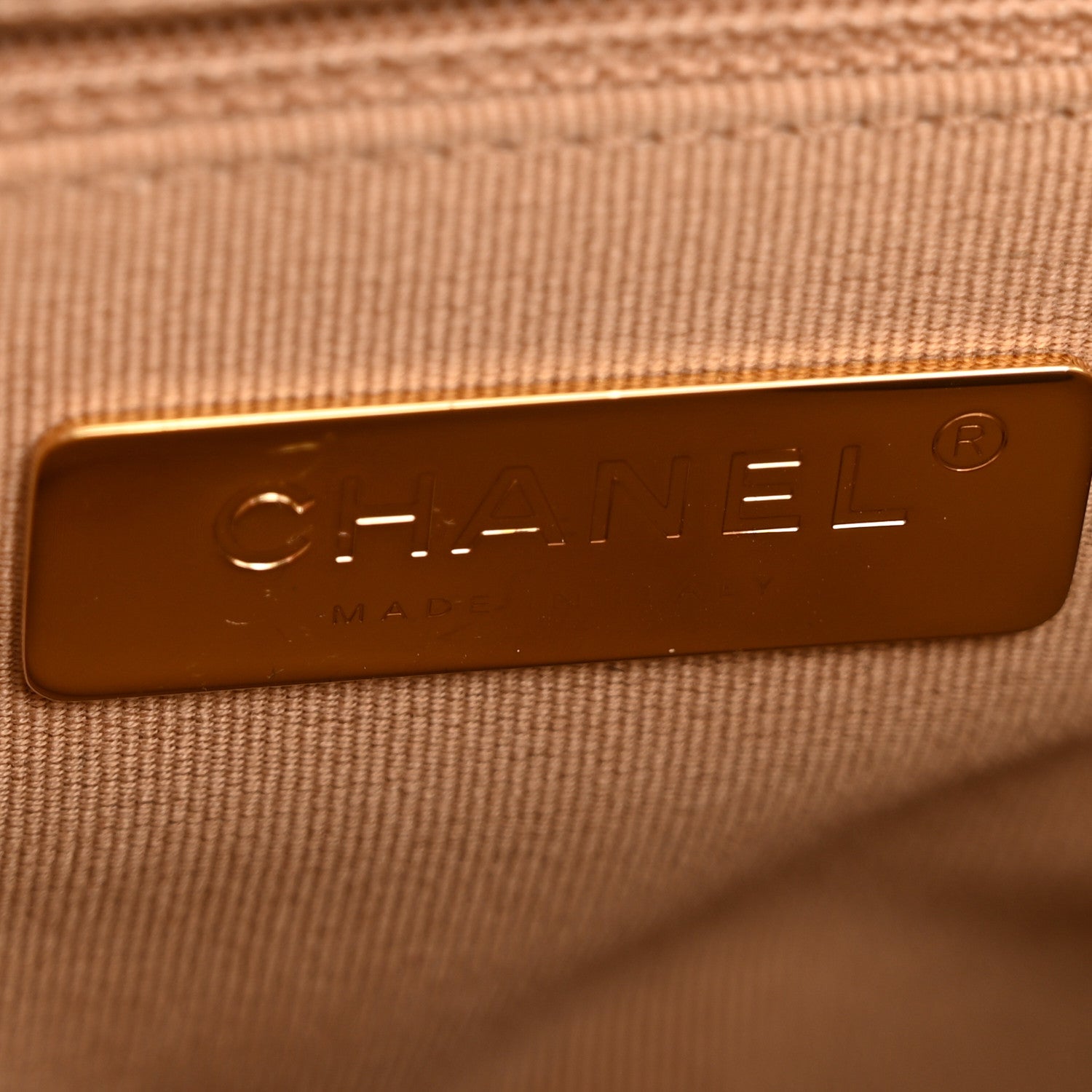 Lambskin Quilted Medium Chanel 19 Flap Beige