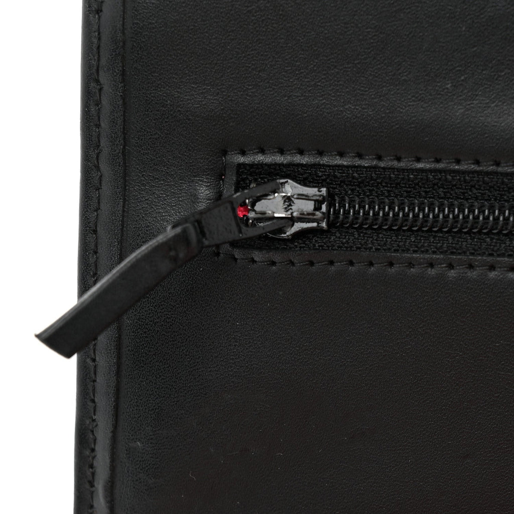 Calfskin Quilted Cambon Wallet on Chain WOC Black