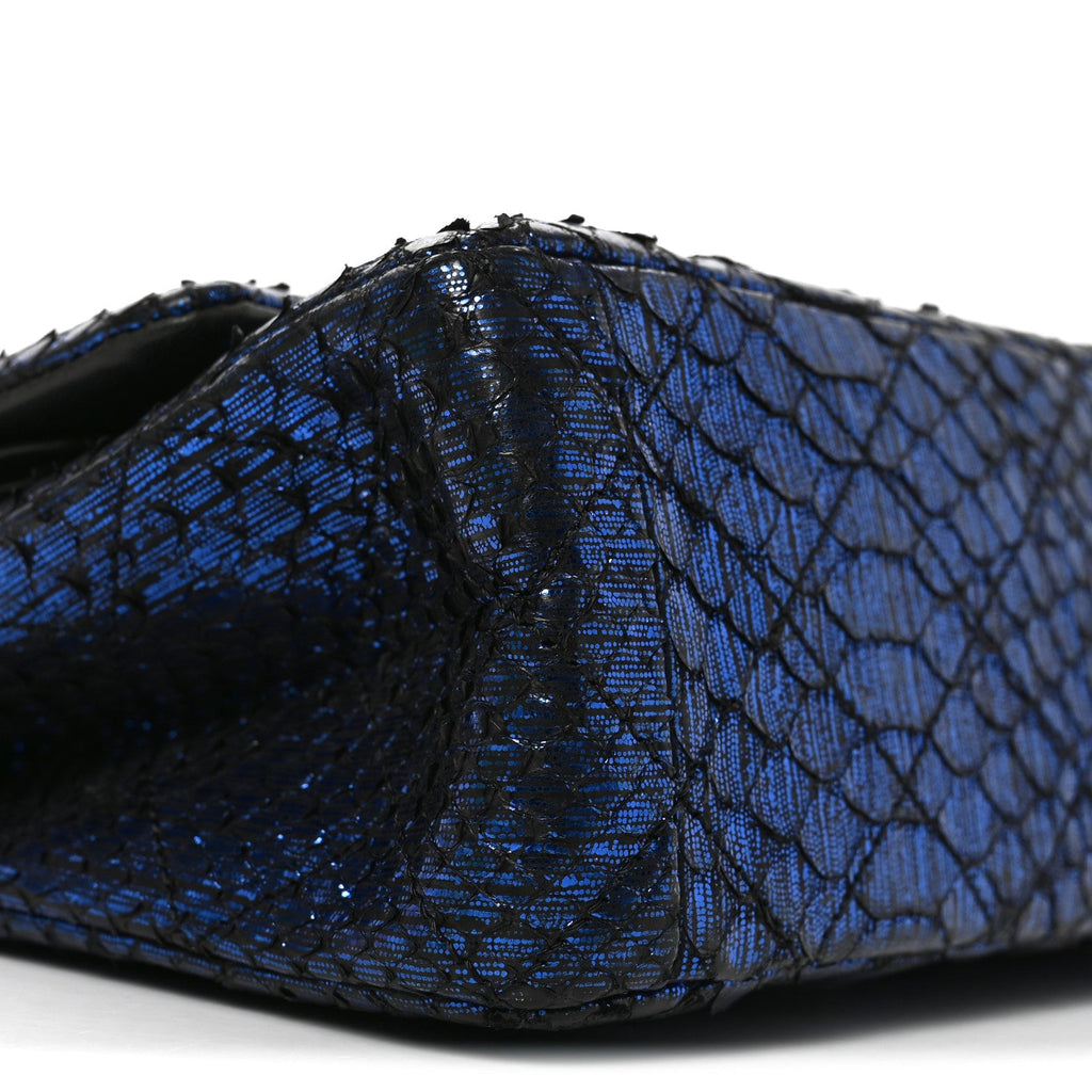 Metallic Snakeskin 2.55 Reissue 225 Flap Blue