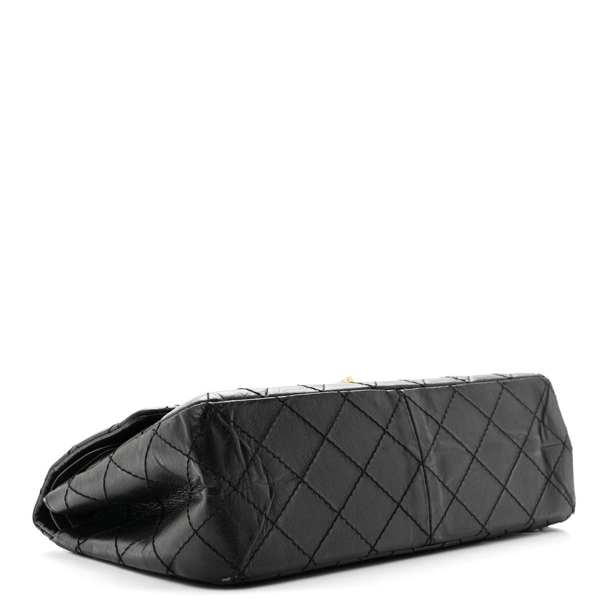 Aged Calfskin Quilted 2.55 Reissue 226 Flap Black