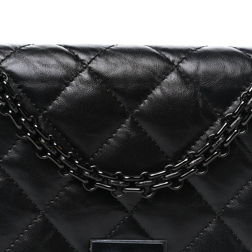 Aged Calfskin Quilted Reissue Wallet On Chain WOC So Black