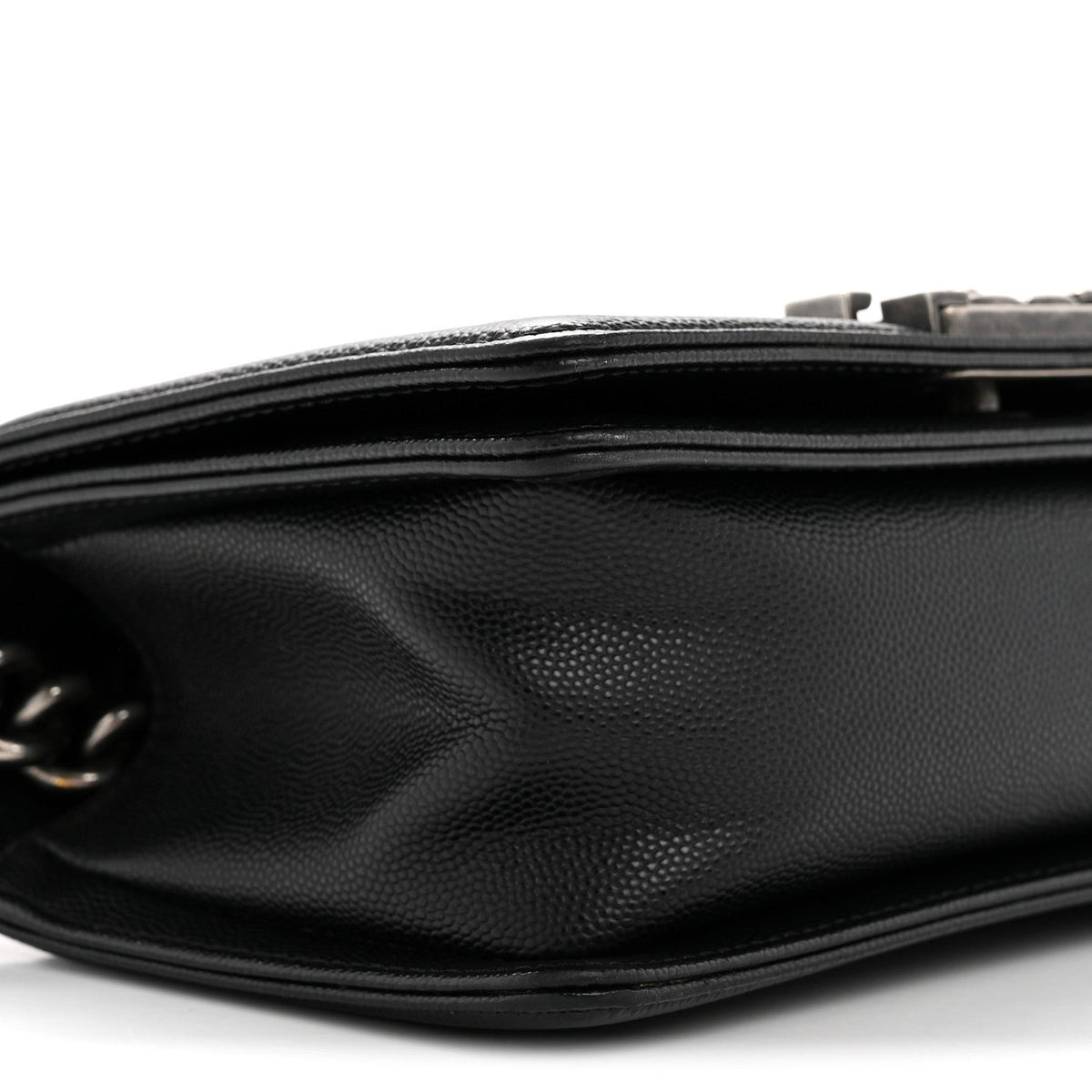 Caviar Quilted Small Boy Flap Black