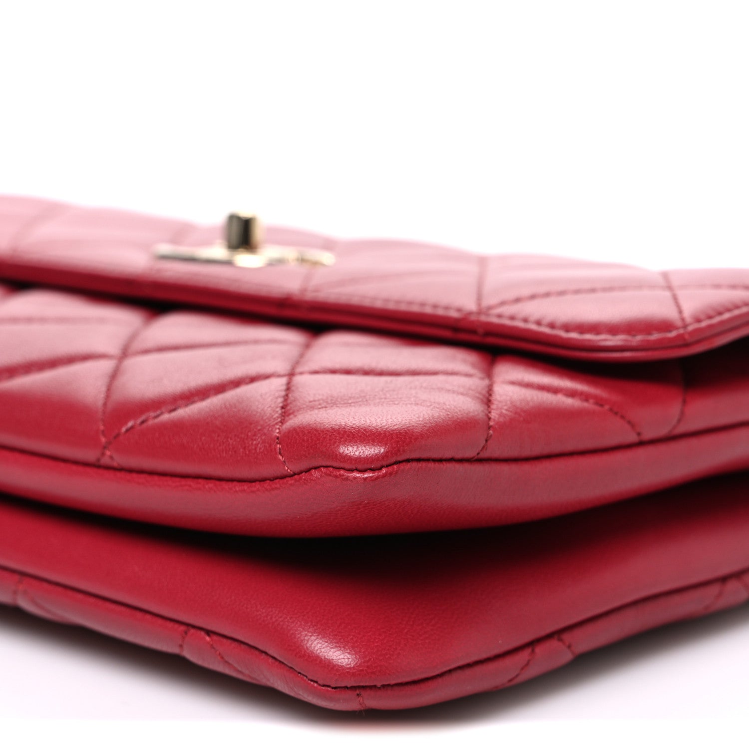 Lambskin Quilted Medium Trendy CC Flap Dark Pink