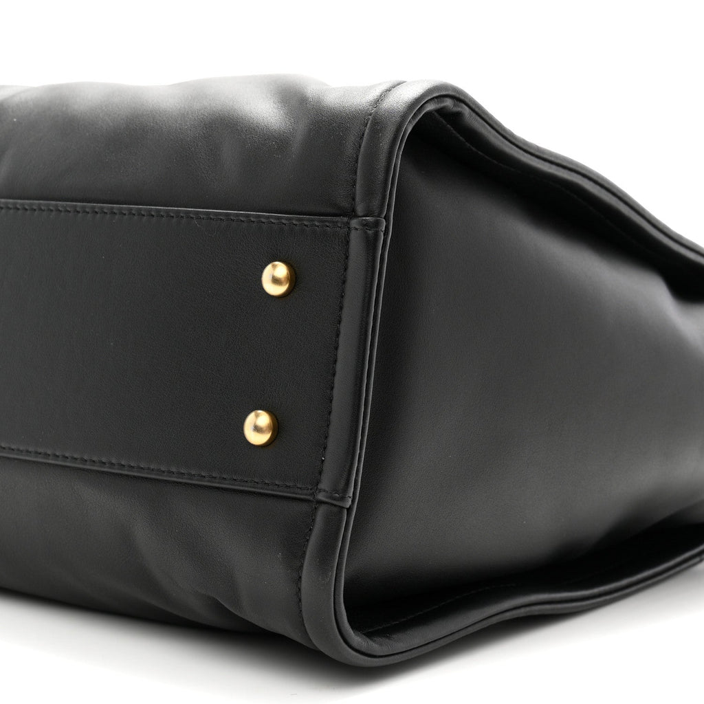 Calfskin Small Deauville Tote Black