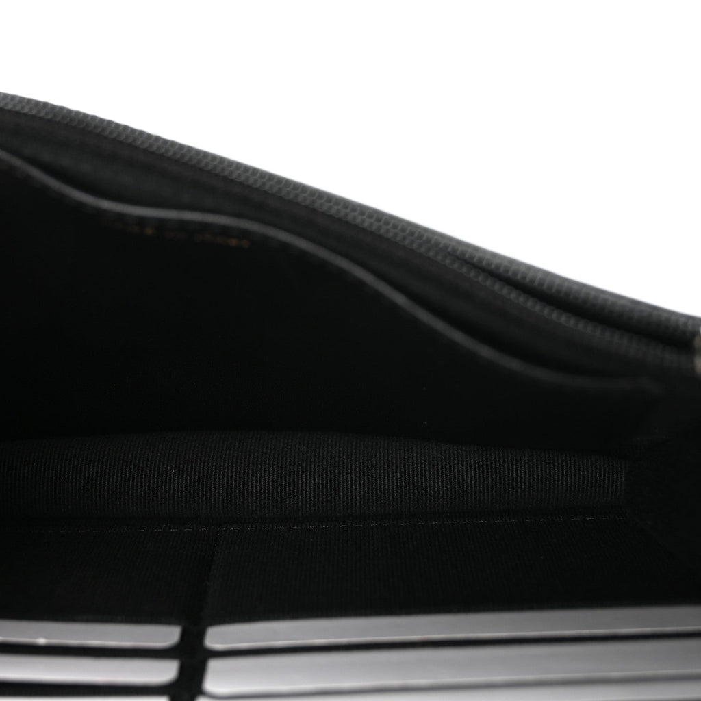Lambskin Quilted Trendy CC Wallet On Chain WOC Black