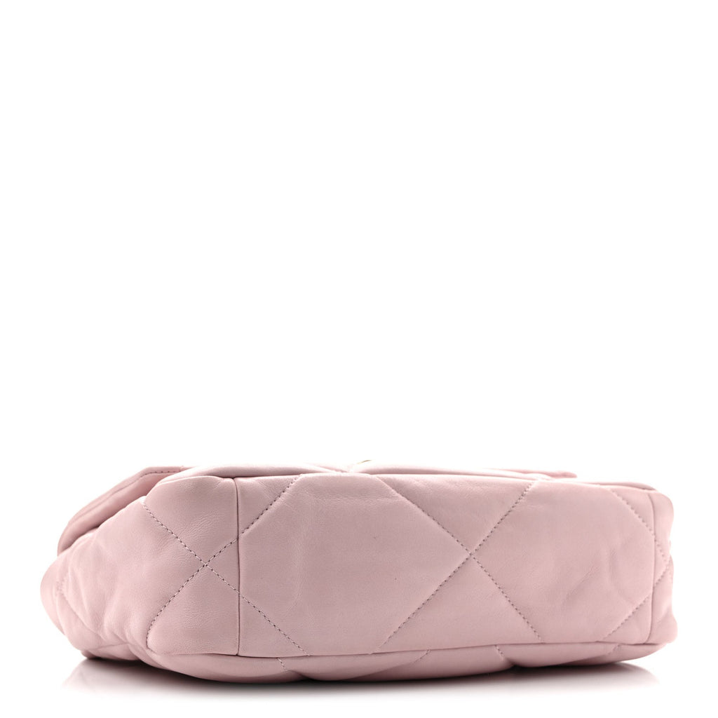 Lambskin Quilted Medium Chanel 19 Flap Light Pink