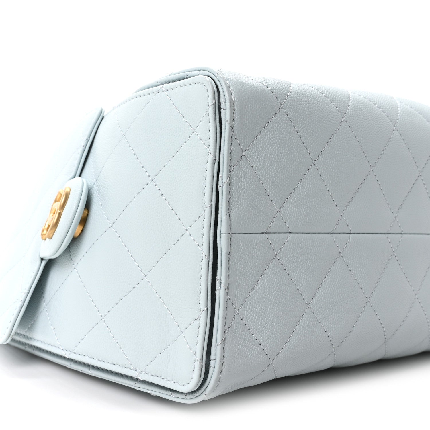 Caviar Quilted Small Chanel 25 Handbag Light Blue