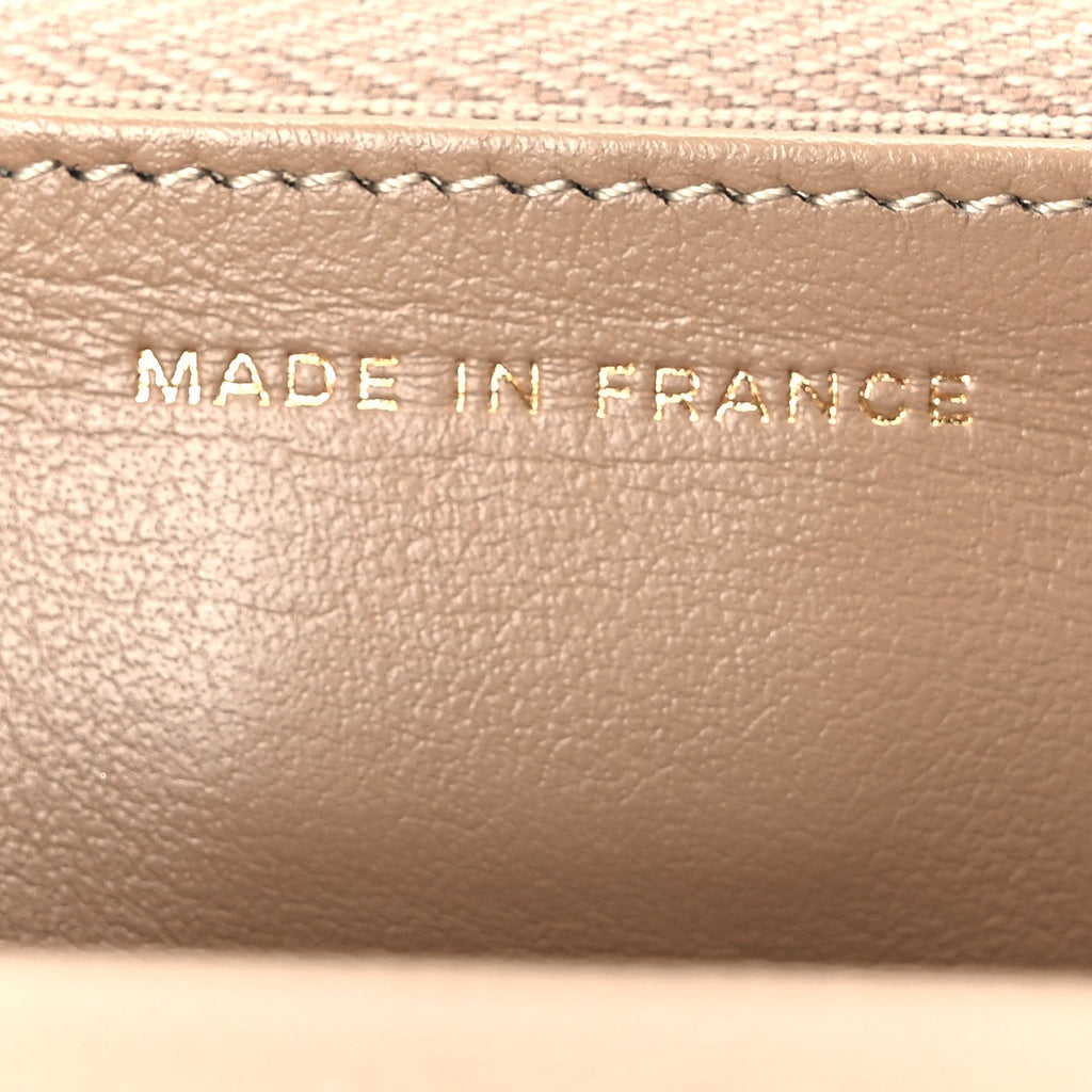 Metallic Caviar Quilted Wallet On Chain WOC Dark Gold