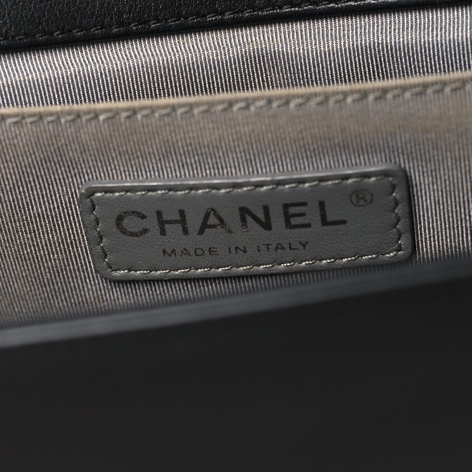Lambskin Chevron Quilted Medium Boy Flap Black
