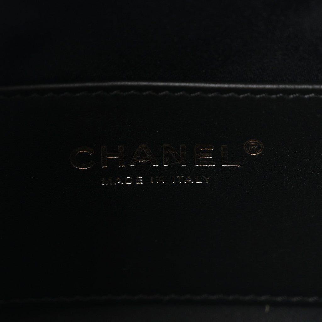 Tweed Quilted Mini Chanel 25 Handbag Black