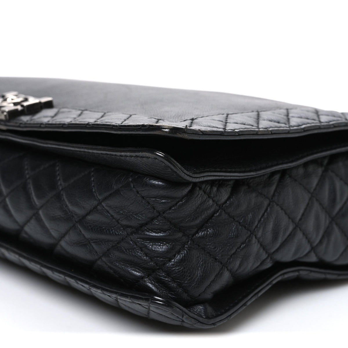Calfskin Large Boy Reverso Flap Black