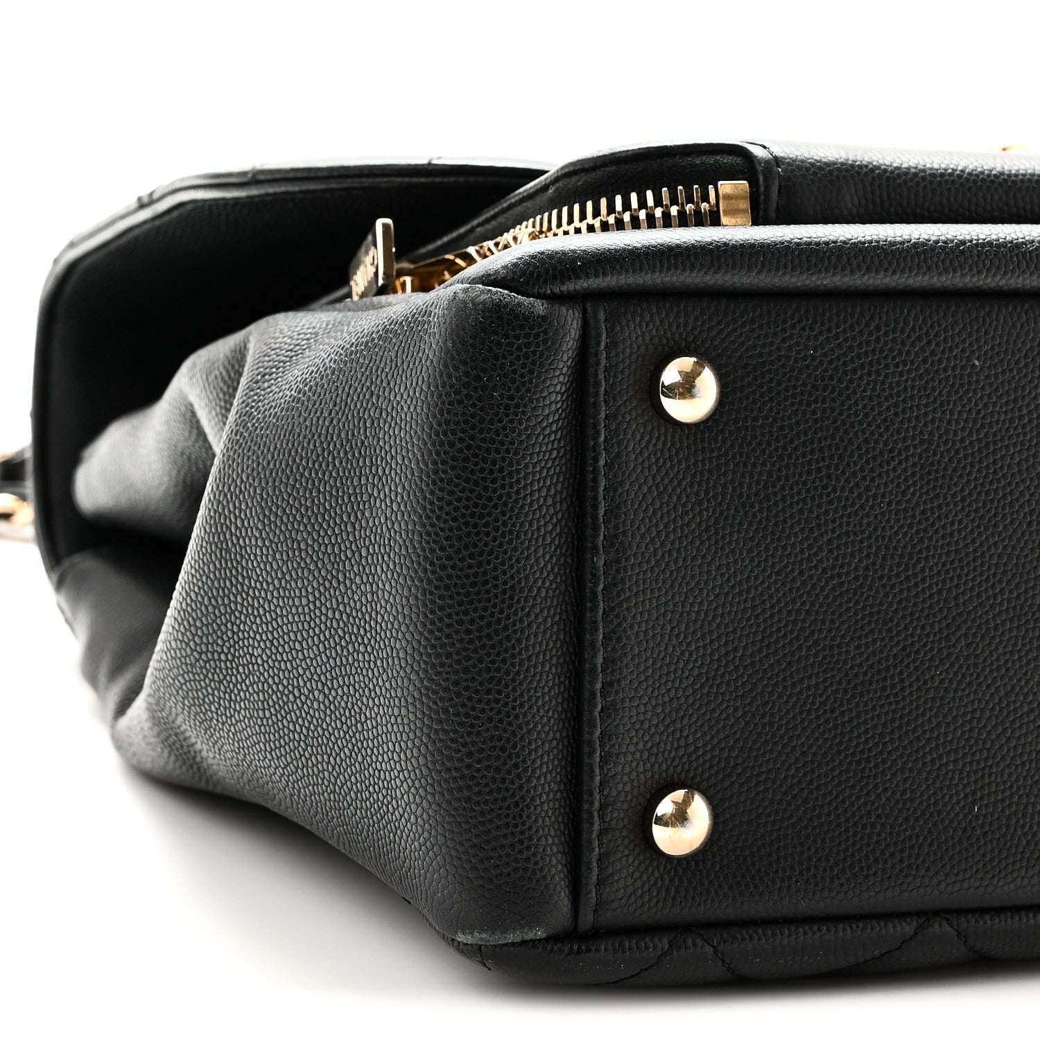 Caviar Quilted Large Business Affinity Flap Black Black