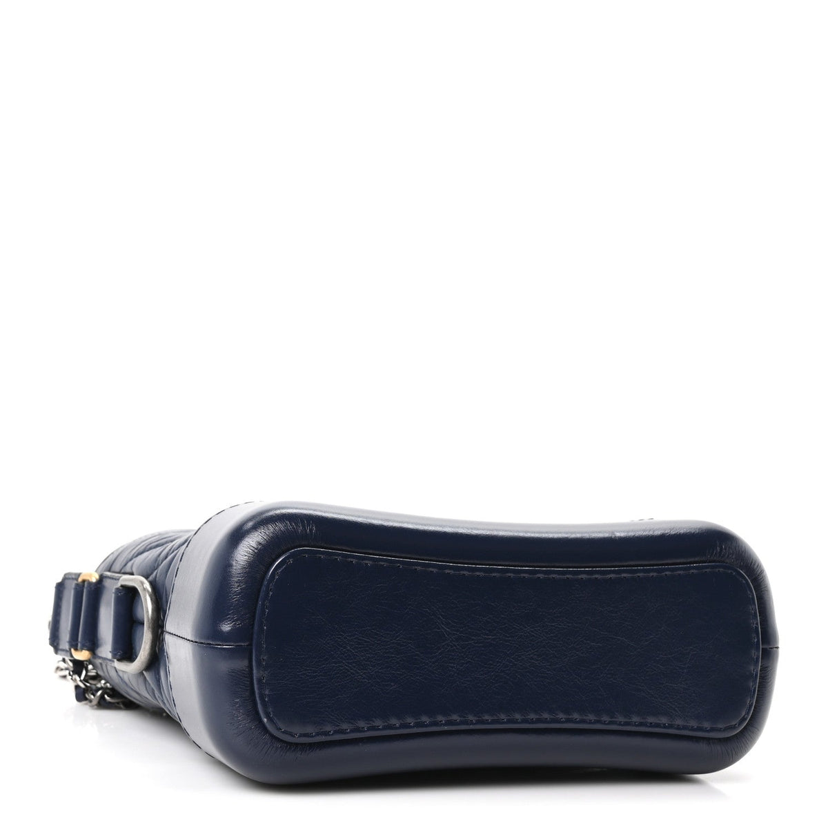 Aged Calfskin Chevron Quilted Small Gabrielle Hobo Blue