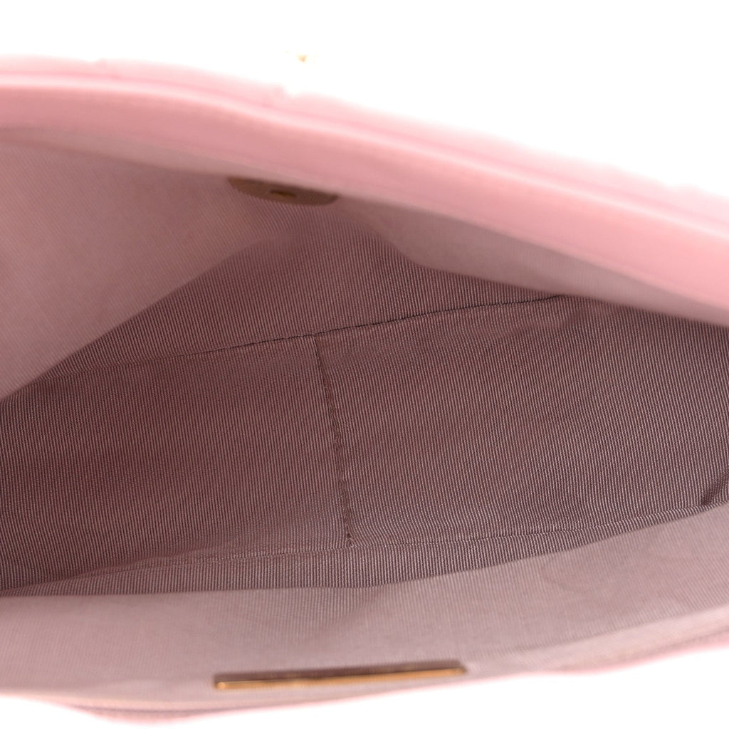 Lambskin Quilted Medium Chanel 19 Flap Light Pink