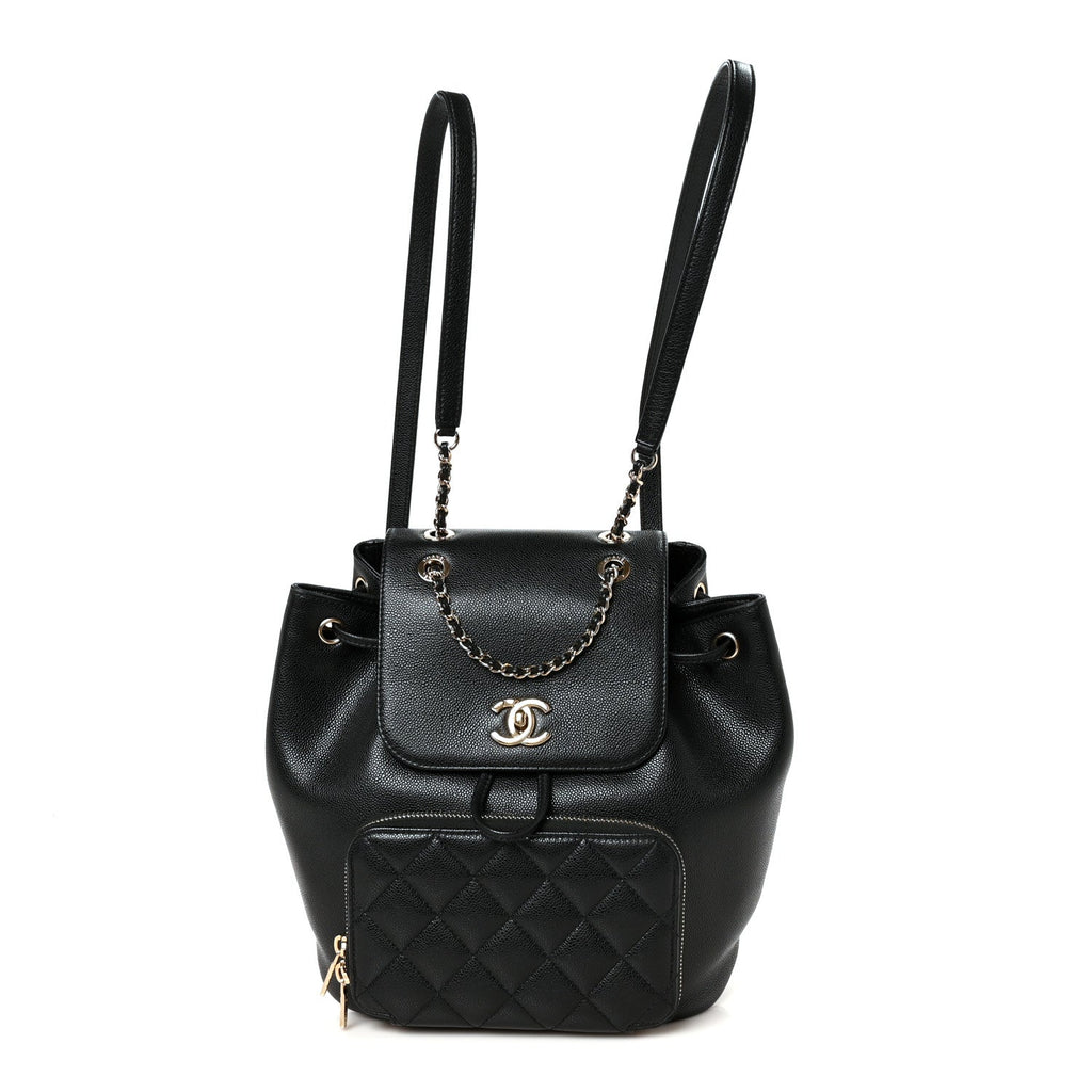 Caviar Quilted Business Affinity Backpack Black