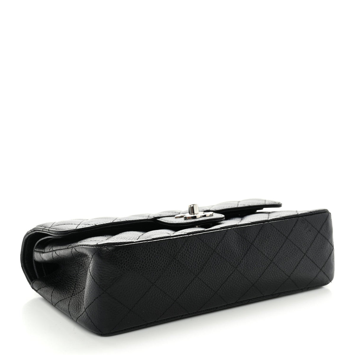 Caviar Quilted Small Double Flap Black