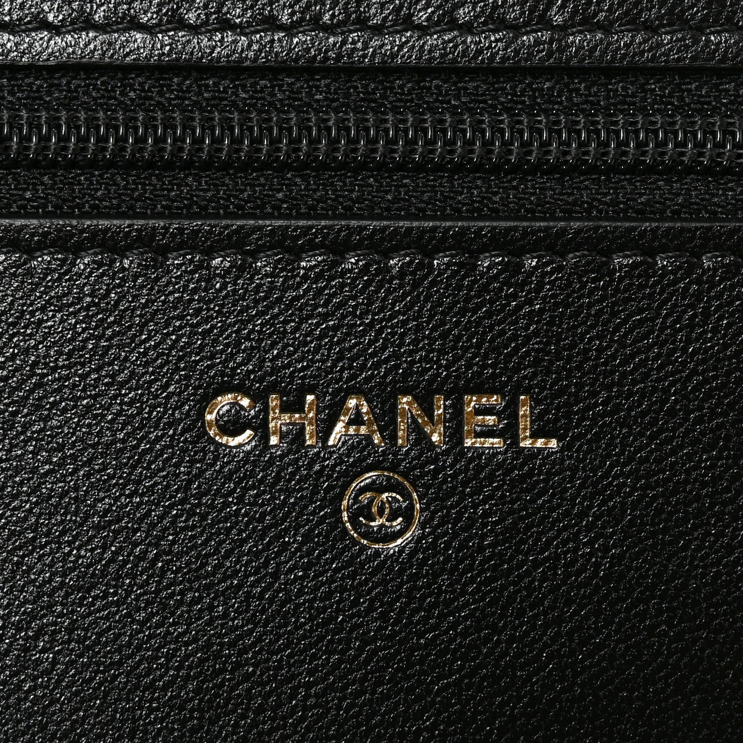 Lambskin Quilted Chanel 19 Wallet On Chain WOC Black