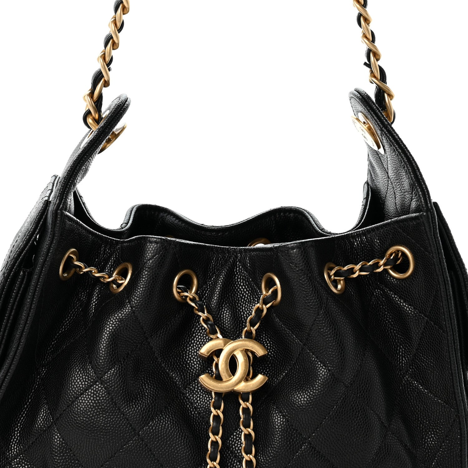Caviar Quilted Mini Chanel 25 Handbag Black