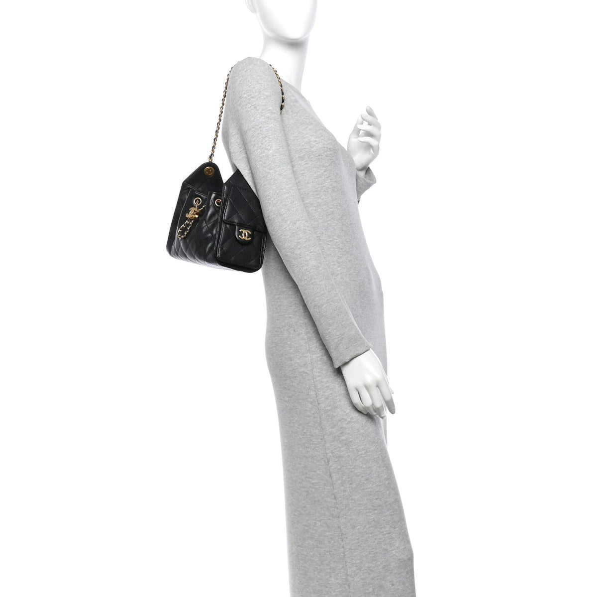 Caviar Quilted Mini Chanel 25 Handbag Black