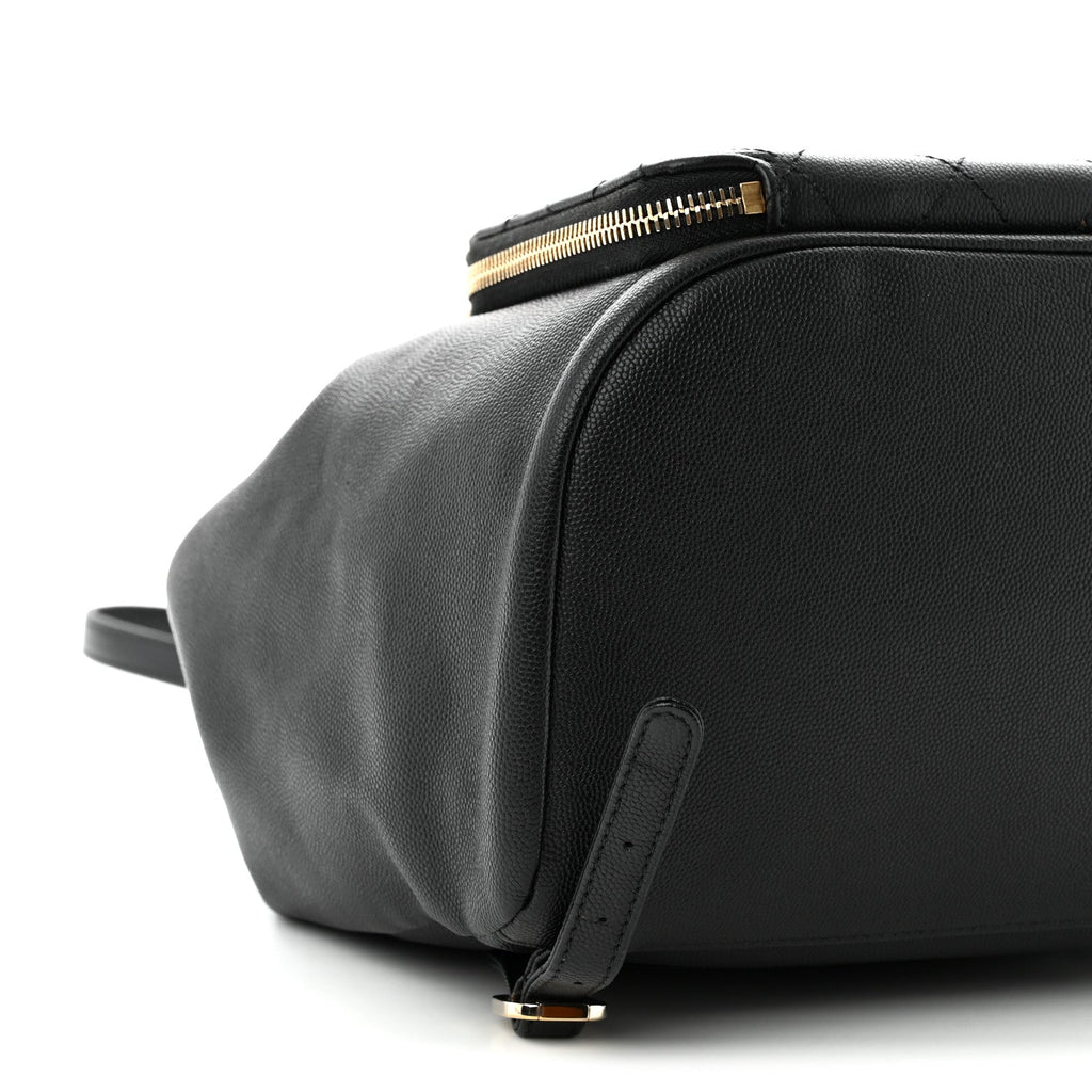 Caviar Quilted Business Affinity Backpack Black