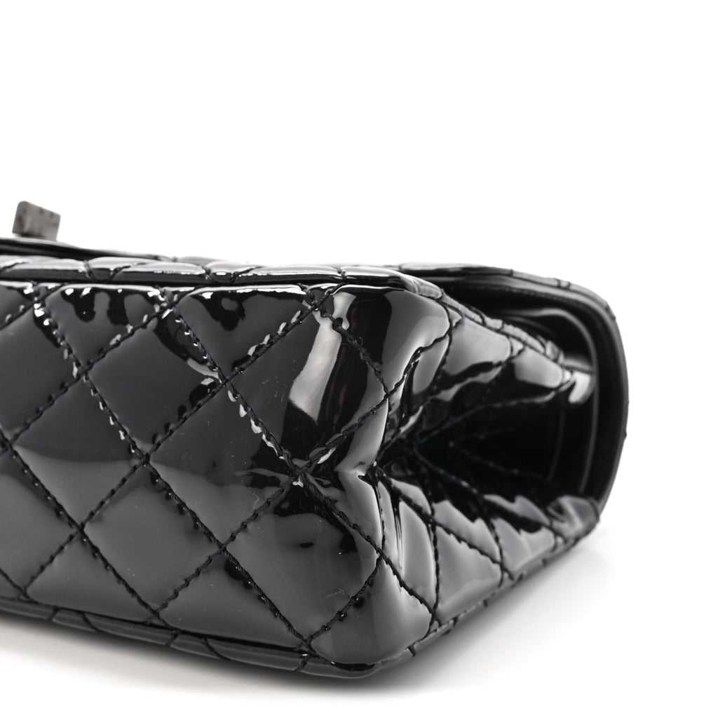 Patent Calfskin Quilted 2.55 Reissue 225 Flap So Black