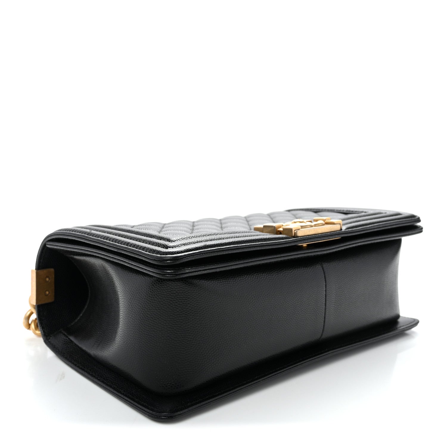 Caviar Quilted Medium Boy Flap Black